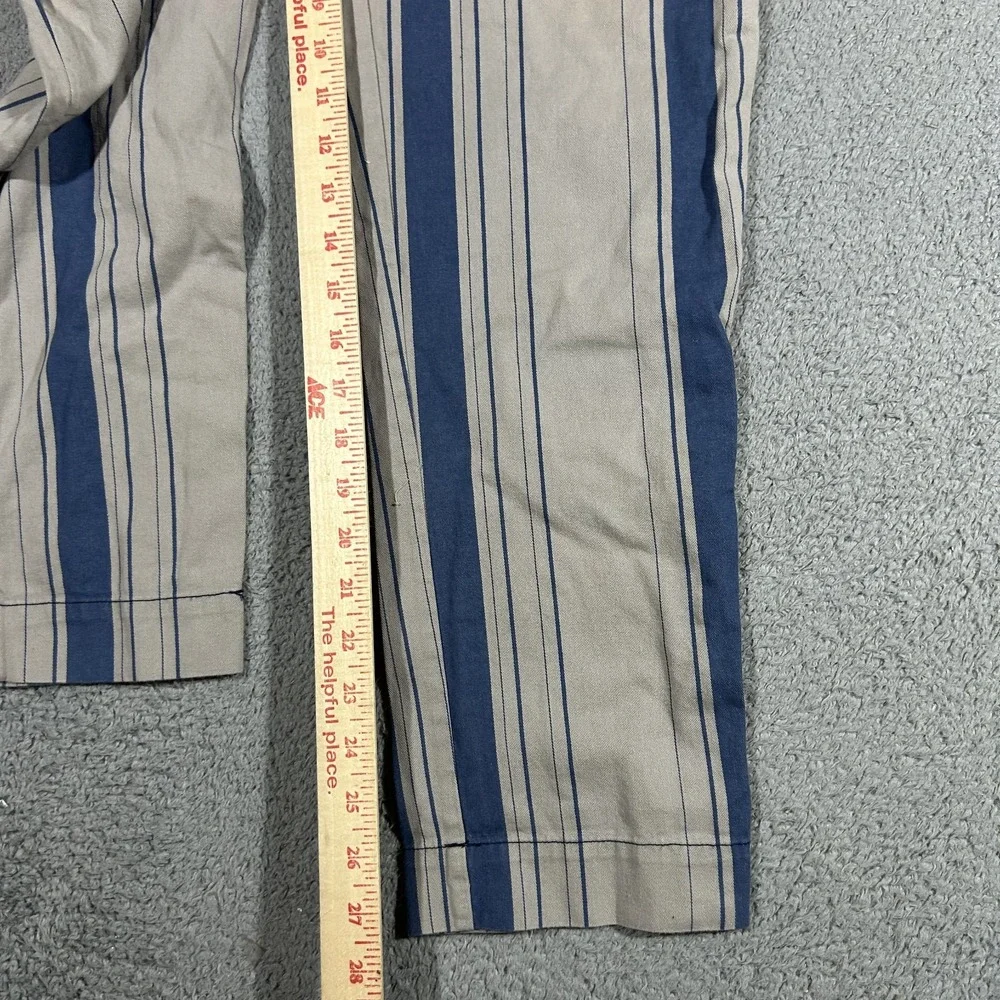 Matilda Jane x Joanna Gaines Little Rascal Blue Striped Cargo Pants Sz 12 #3625